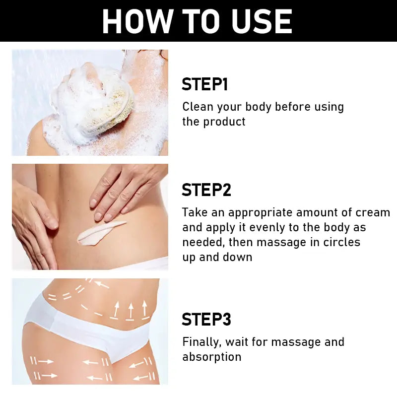 ROZINO Firming Body Cream | Tightens Loose Skin on Belly, Arms, Legs & Butt | Moisturizing Formula | 60ml