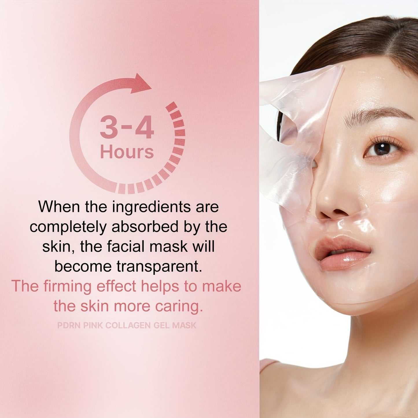 Salmon Pink Collagen Jelly Facial Mask -20pcs, Which Makes the Facial Skin More Moist, Firm, Bright, and Can Be Used Day and Night, Giving the Skin Luster, Rich in Salmon DNA, Suitable for All Skin Types
