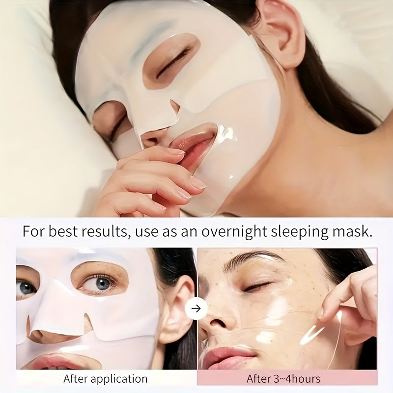 21pcs ROZINO Collagen Facial Masks with Hyaluronic Acid & Nicotinamide - Collagen-Enriched Hydrating Gel Sheets, Fragrance-Free Firming Face Care Suitable for Skin Types ( Dry, Oily) - &