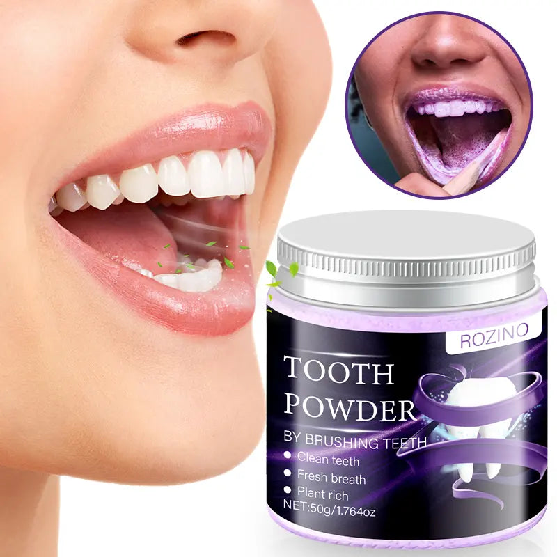 ROZINO Tooth Powder | Natural Whitening & Fresh Breath Formula (50g)