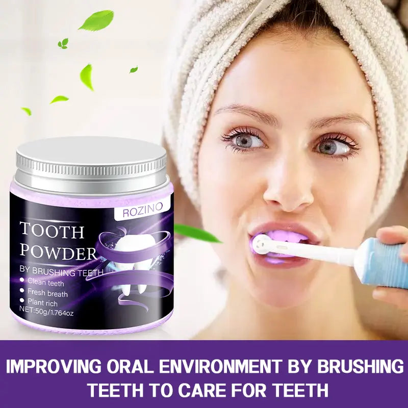 ROZINO Tooth Powder | Natural Whitening & Fresh Breath Formula (50g)