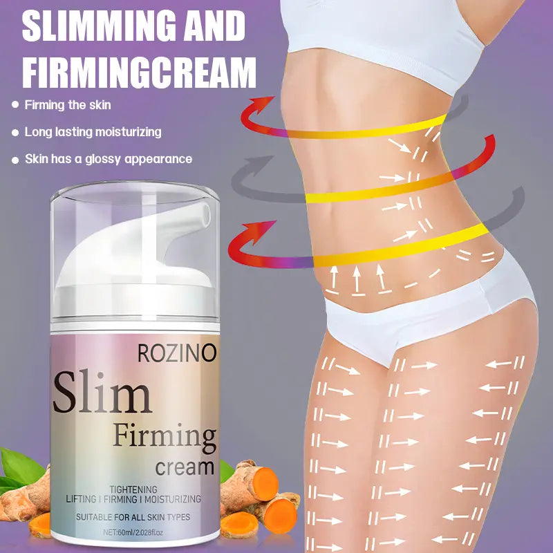 ROZINO Firming Body Cream | Tightens Loose Skin on Belly, Arms, Legs & Butt | Moisturizing Formula | 60ml