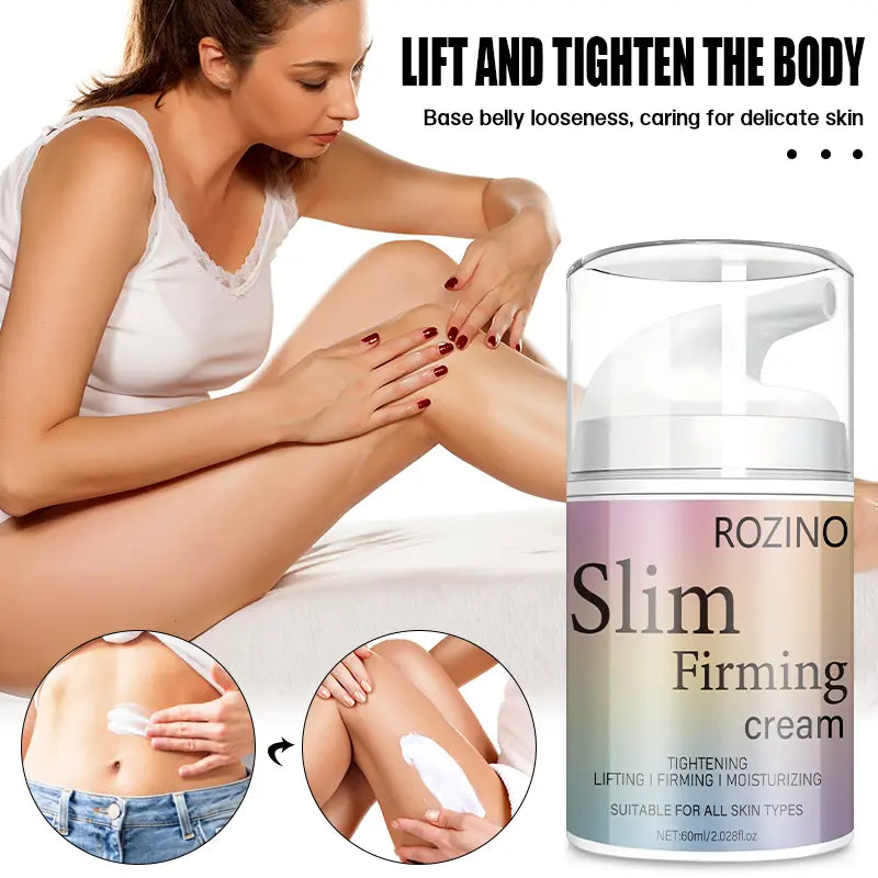 ROZINO Firming Body Cream | Tightens Loose Skin on Belly, Arms, Legs & Butt | Moisturizing Formula | 60ml