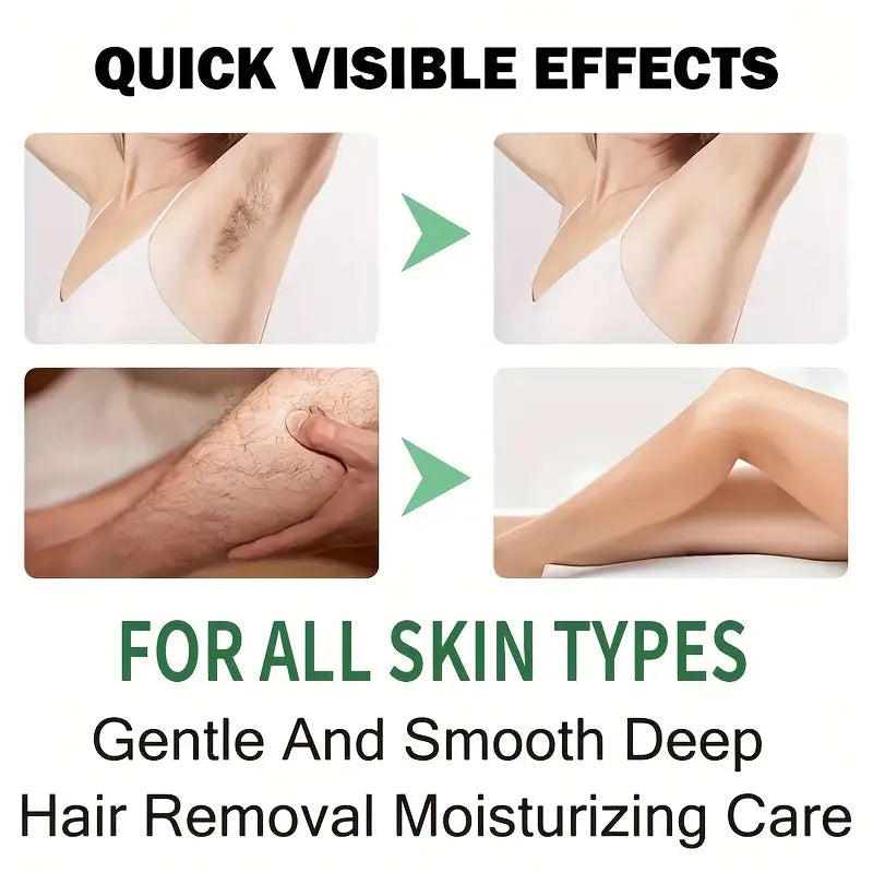 ROZINO Coconut Oil Hair Removal Cream | Gentle & Painless Depilatory for Face, Lips, Arms & Legs | 100g