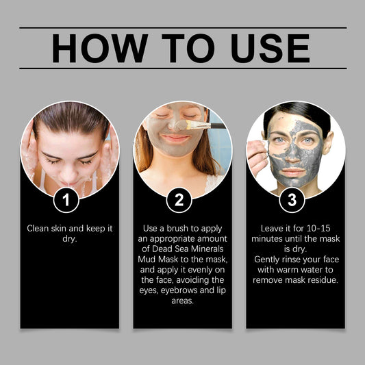 4pcs OUHOE Dead Sea Mud Cleansing MaskFacial Masks Are Suitable for All Skin Types and Make an Ideal Gift for Friends, Girlfriends, Wives and Mothers During Travel, Valentine's Day and Mother's Day.kin Of