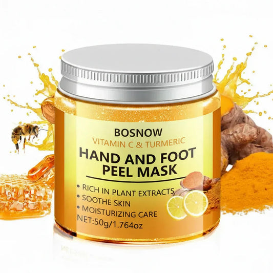 Vitamin C & Turmeric Hand and Foot Peel Mask – Moisturizing & Brightening Treatment