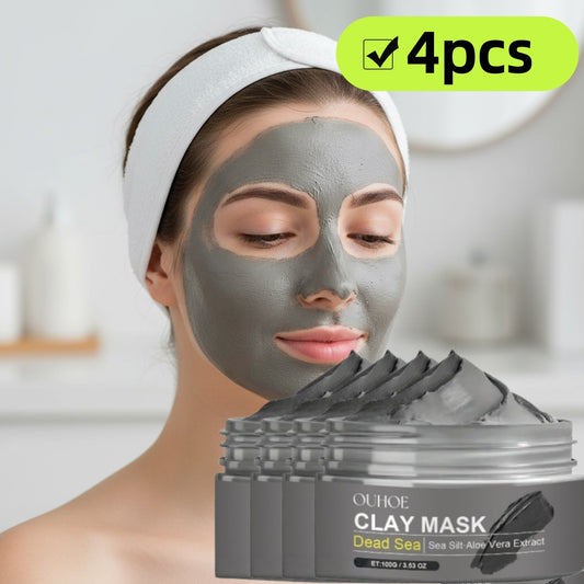 4pcs OUHOE Dead Sea Mud Cleansing MaskFacial Masks Are Suitable for All Skin Types and Make an Ideal Gift for Friends, Girlfriends, Wives and Mothers During Travel, Valentine's Day and Mother's Day.kin Of