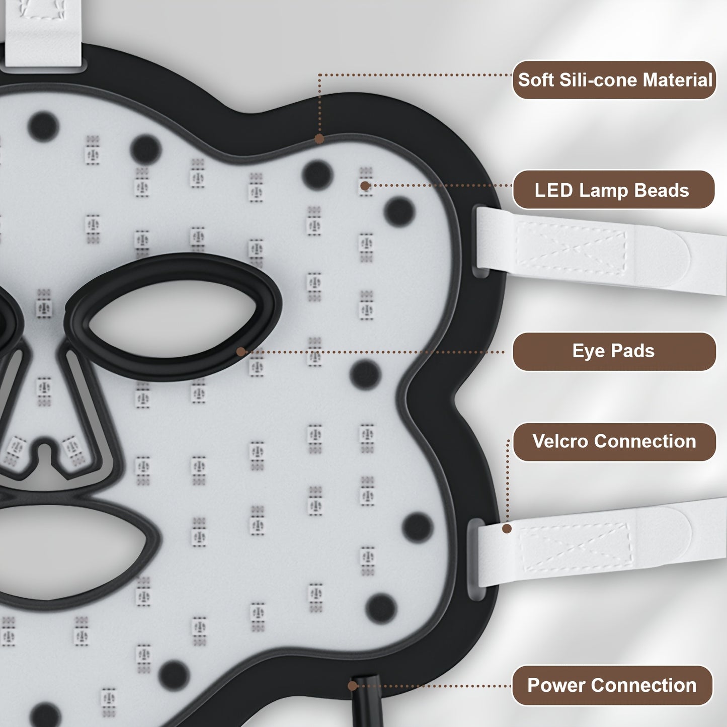 FDA Cleared Red Light Therapy Mask For Face And Neck - Silicone LED Facial Device To Reduce Wrinkles, Diminish Fine Lines And Brighten Skin Tone - Hands-Free Home Skincare System, Perfect Beauty Gift
