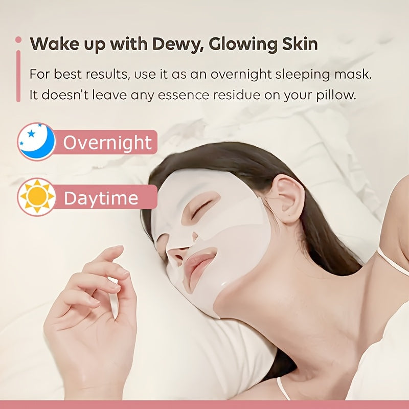 21pcs ROZINO Collagen Facial Masks with Hyaluronic Acid & Nicotinamide - Collagen-Enriched Hydrating Gel Sheets, Fragrance-Free Firming Face Care Suitable for Skin Types ( Dry, Oily) - &