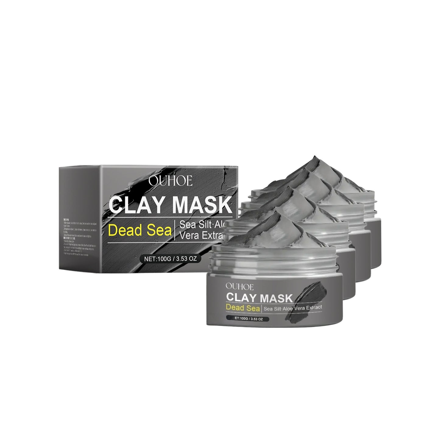 4pcs OUHOE Dead Sea Mud Cleansing MaskFacial Masks Are Suitable for All Skin Types and Make an Ideal Gift for Friends, Girlfriends, Wives and Mothers During Travel, Valentine's Day and Mother's Day.kin Of